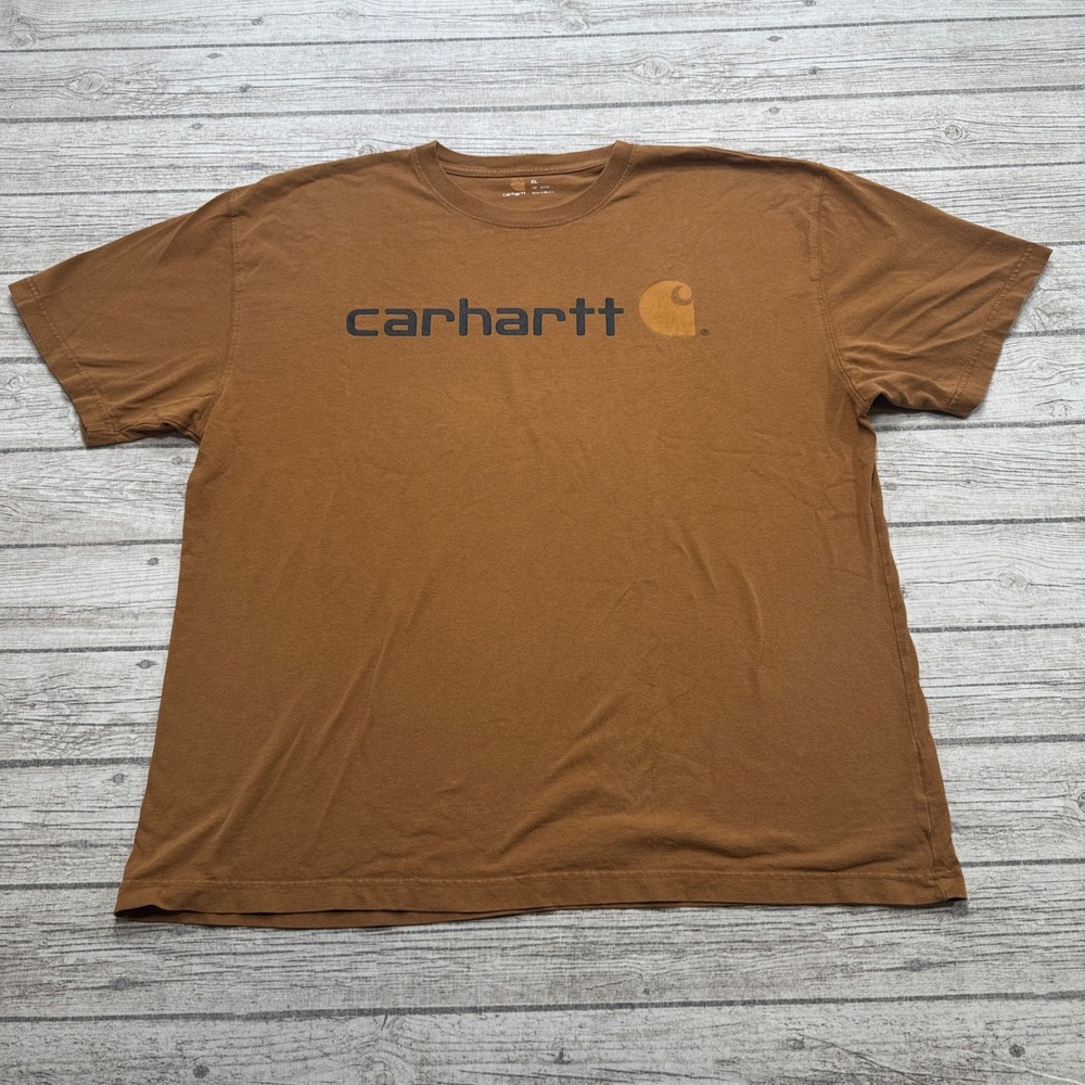 Carhartt T-Shirt Men's XL Brown Loose Fit Short Sleeve Cotton Workwear Skater